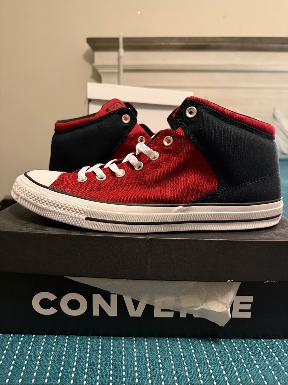Converse Black and White High-Top Sneakers - Picture 3 of 10